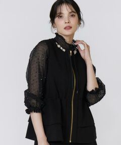 Maglie le cassetto / マーリエ ル カセット ベスト | 《美人百花9月号掲載》《フランドル45周年限定コレクション》ペプラムビジュージレ《M Maglie le cassetto》