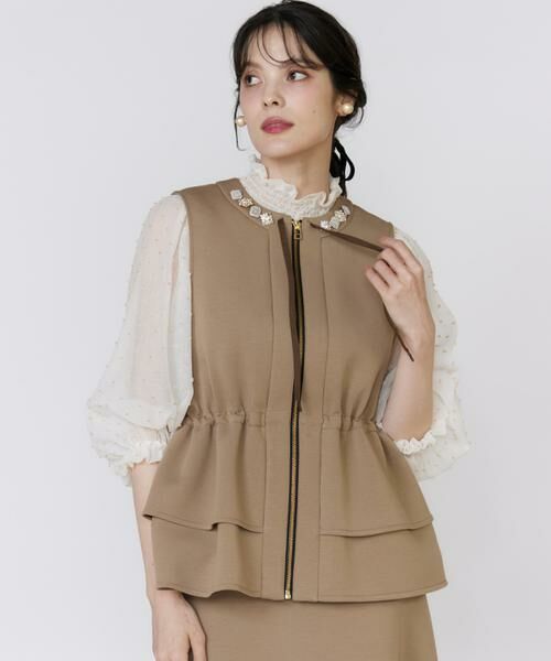 Maglie le cassetto / マーリエ ル カセット ベスト | 《美人百花9月号掲載》《フランドル45周年限定コレクション》ペプラムビジュージレ《M Maglie le cassetto》 | 詳細12