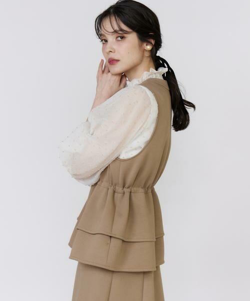 Maglie le cassetto / マーリエ ル カセット ベスト | 《フランドル45周年限定コレクション》《大きいサイズ》ペプラムビジュージレ《M Maglie le cassetto》 | 詳細13