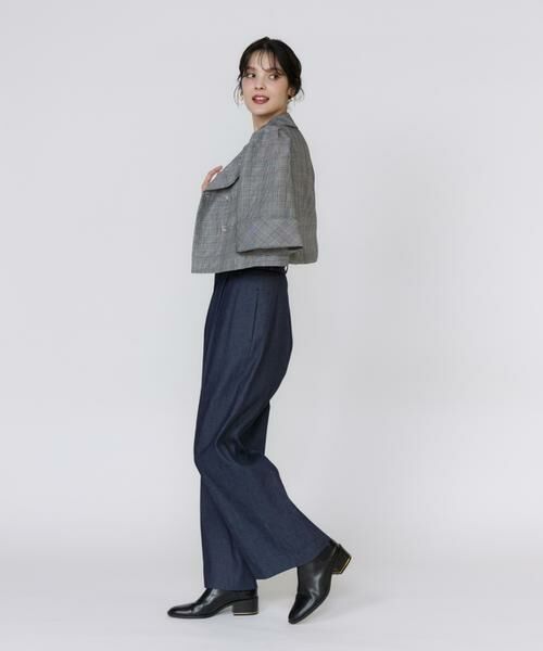 Maglie le cassetto / マーリエ ル カセット その他アウター | 《大きいサイズ》グレンチェックミニマムジャケット | 詳細6