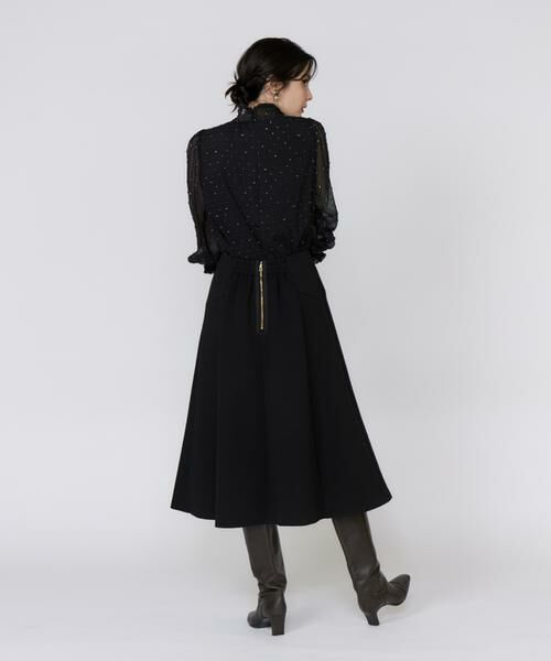 Maglie le cassetto / マーリエ ル カセット ミニ・ひざ丈スカート | 《美人百花9月号掲載》《フランドル45周年限定コレクション》ビジューフレアスカート《M Maglie le cassetto》 | 詳細10