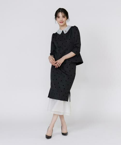 Maglie le cassetto / マーリエ ル カセット ロング・マキシ丈スカート | 《M Maglie le cassetto》ドットフロッキーシアーヘムマーメイドスカート | 詳細2