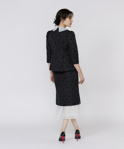 Maglie le cassetto / マーリエ ル カセット ロング・マキシ丈スカート | 《M Maglie le cassetto》ドットフロッキーシアーヘムマーメイドスカート | 詳細4