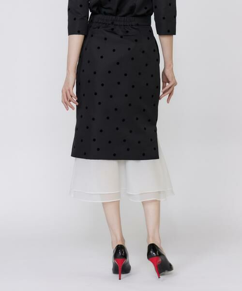 Maglie le cassetto / マーリエ ル カセット ロング・マキシ丈スカート | 《M Maglie le cassetto》ドットフロッキーシアーヘムマーメイドスカート | 詳細9