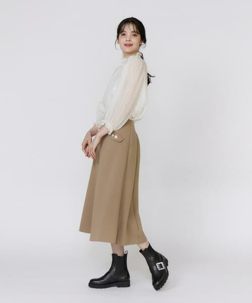 Maglie le cassetto / マーリエ ル カセット ミニ・ひざ丈スカート | 《フランドル45周年限定コレクション》《大きいサイズ》ビジューフレアスカート《M Maglie le cassetto》 | 詳細3