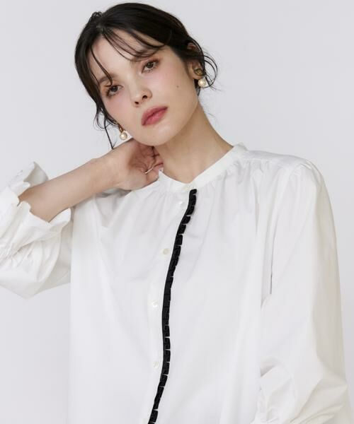 Maglie le cassetto / マーリエ ル カセット シャツ・ブラウス | 配色フリルショート丈ブラウス | 詳細14