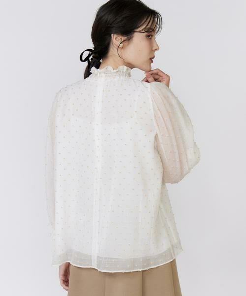 Maglie le cassetto / マーリエ ル カセット シャツ・ブラウス | 《美人百花9月号掲載》《M Maglie le cassetto》ドットラメ楊柳ジャガードブラウス | 詳細15