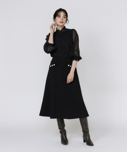 Maglie le cassetto / マーリエ ル カセット シャツ・ブラウス | 《美人百花9月号掲載》《M Maglie le cassetto》ドットラメ楊柳ジャガードブラウス | 詳細8