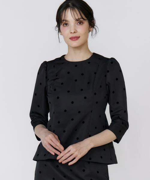 Maglie le cassetto / マーリエ ル カセット シャツ・ブラウス | 《M Maglie le cassetto》ドットフロッキーシアー付け衿ブラウス | 詳細10