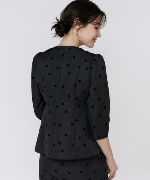 Maglie le cassetto / マーリエ ル カセット シャツ・ブラウス | 《M Maglie le cassetto》ドットフロッキーシアー付け衿ブラウス | 詳細11