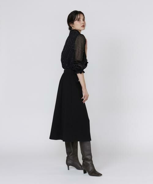 Maglie le cassetto / マーリエ ル カセット シャツ・ブラウス | 《大きいサイズ》ドットラメ楊柳ジャガードブラウス《M Maglie le cassetto》 | 詳細9