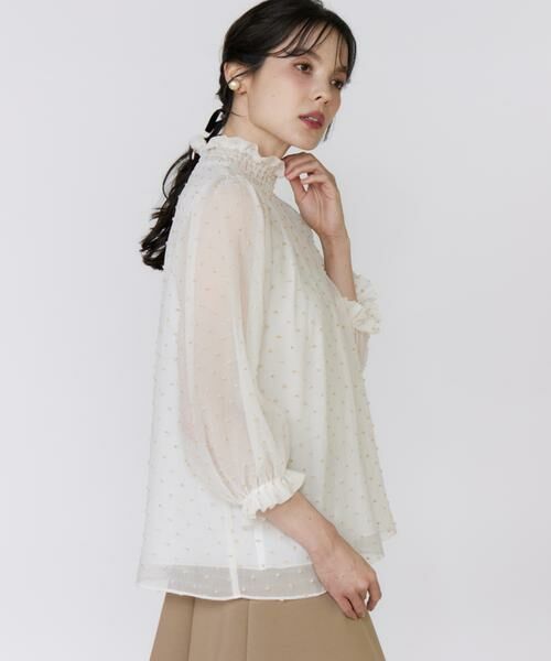 Maglie le cassetto / マーリエ ル カセット シャツ・ブラウス | 《プラスサイズ》ドットラメ楊柳ジャガードブラウス | 詳細14