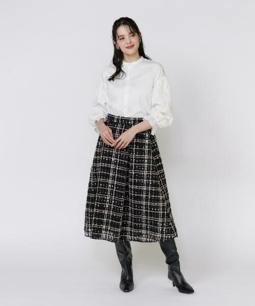 Maglie le cassetto / マーリエ ル カセット シャツ・ブラウス | 《大きいサイズ》刺繍レースドッキングブラウス | 詳細3