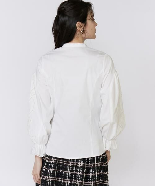 Maglie le cassetto / マーリエ ル カセット シャツ・ブラウス | 《大きいサイズ》刺繍レースドッキングブラウス | 詳細8