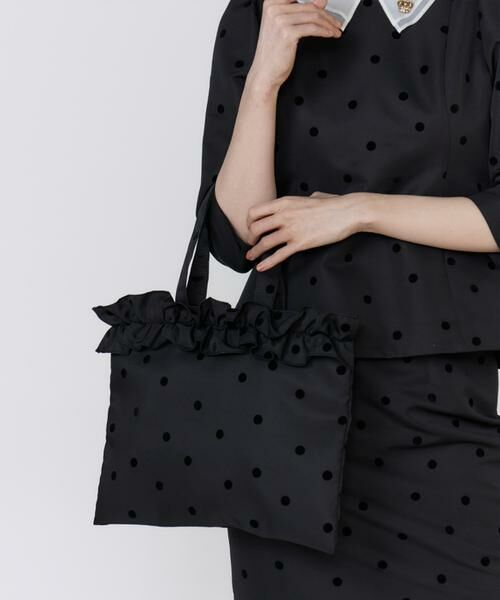 Maglie le cassetto / マーリエ ル カセット トートバッグ | ドットフロッキーフリルトート | 詳細10