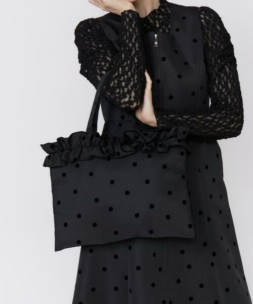Maglie le cassetto / マーリエ ル カセット トートバッグ | ドットフロッキーフリルトート | 詳細3