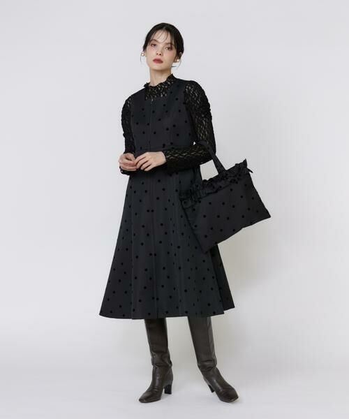 Maglie le cassetto / マーリエ ル カセット トートバッグ | ドットフロッキーフリルトート | 詳細5