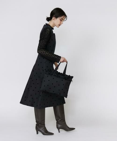 Maglie le cassetto / マーリエ ル カセット トートバッグ | ドットフロッキーフリルトート | 詳細6