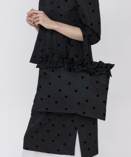 Maglie le cassetto / マーリエ ル カセット トートバッグ | ドットフロッキーフリルトート | 詳細8