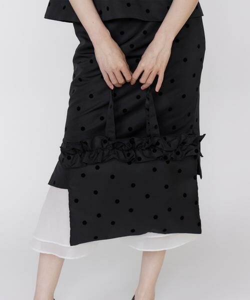 Maglie le cassetto / マーリエ ル カセット トートバッグ | ドットフロッキーフリルトート | 詳細9