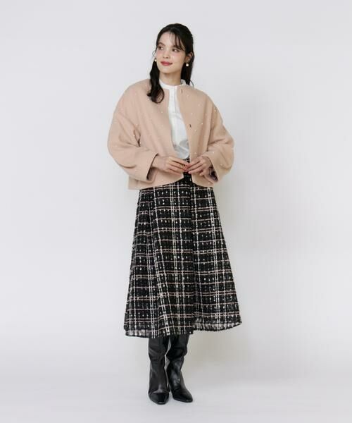 Maglie le cassetto / マーリエ ル カセット ミニ・ひざ丈スカート | チュールチェックタックスカート | 詳細5