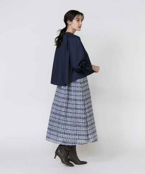 Maglie le cassetto / マーリエ ル カセット ミニ・ひざ丈スカート | チュールチェックタックスカート | 詳細9