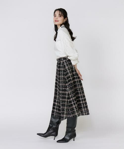 Maglie le cassetto / マーリエ ル カセット ミニ・ひざ丈スカート | 《大きいサイズ》チュールチェックタックスカート | 詳細3