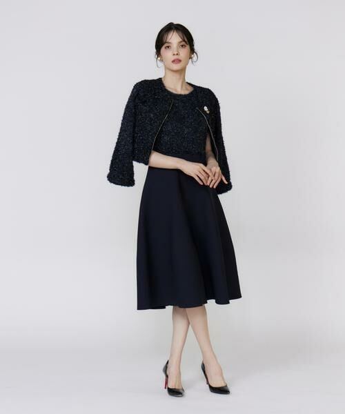 Maglie le cassetto / マーリエ ル カセット ミニ丈・ひざ丈ワンピース | 《大きいサイズ》シャギーラメドッキングワンピース《M Maglie le cassetto》 | 詳細11