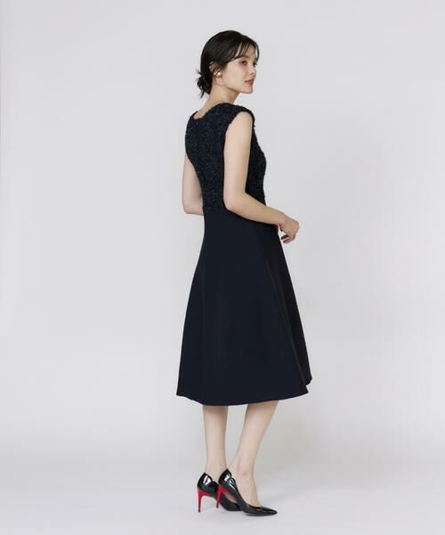 Maglie le cassetto / マーリエ ル カセット ミニ丈・ひざ丈ワンピース | 《大きいサイズ》シャギーラメドッキングワンピース《M Maglie le cassetto》 | 詳細9