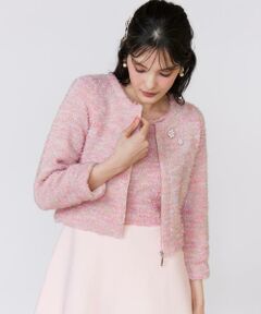 Maglie le cassetto / マーリエ ル カセット カーディガン・ボレロ | 《フランドル45周年限定コレクション》シャギーラメニットジャケット《M Maglie le cassetto》