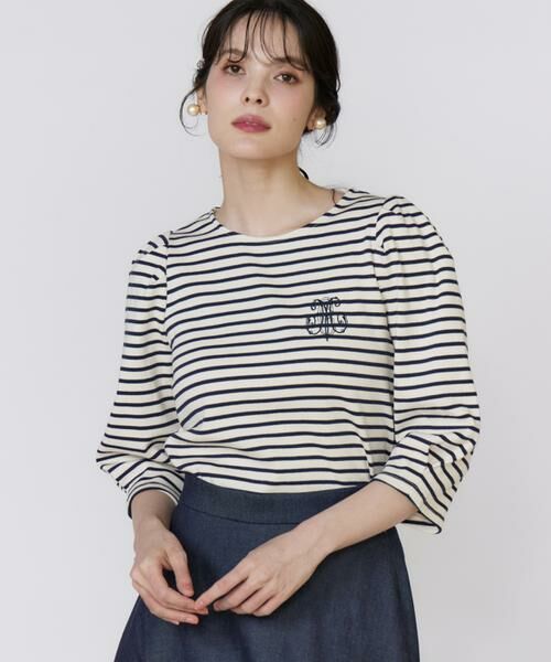 Maglie le cassetto / マーリエ ル カセット カットソー | ボーダーパフスリーブプルオーバー | 詳細1
