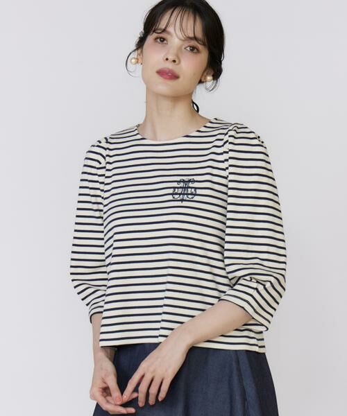 Maglie le cassetto / マーリエ ル カセット カットソー | ボーダーパフスリーブプルオーバー | 詳細10