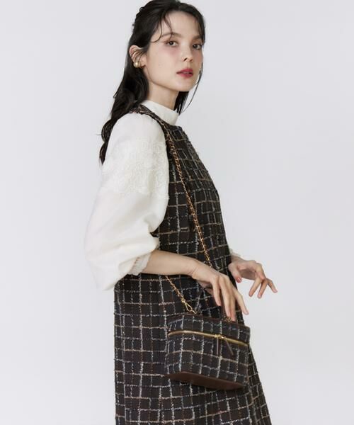 Maglie le cassetto / マーリエ ル カセット ミニ丈・ひざ丈ワンピース | 《フランドル45周年限定コレクション》リントンツイードワンピース《M Maglie le cassetto》 | 詳細8