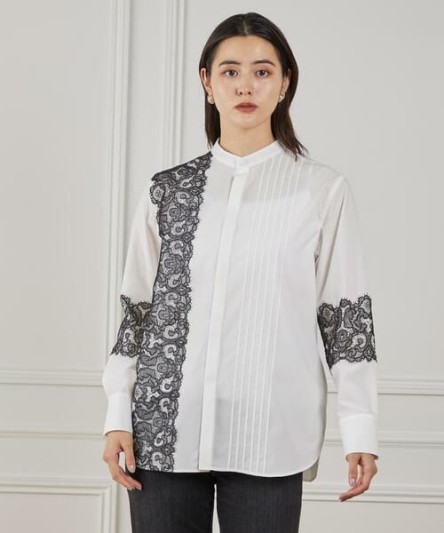 Maglie le cassetto / マーリエ ル カセット シャツ・ブラウス | 《M Maglie le cassetto》ユニセックスレースドッキングブラウス | 詳細1