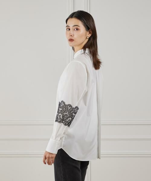 Maglie le cassetto / マーリエ ル カセット シャツ・ブラウス | 《M Maglie le cassetto》ユニセックスレースドッキングブラウス | 詳細14