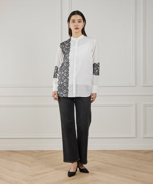 Maglie le cassetto / マーリエ ル カセット シャツ・ブラウス | 《M Maglie le cassetto》ユニセックスレースドッキングブラウス | 詳細2