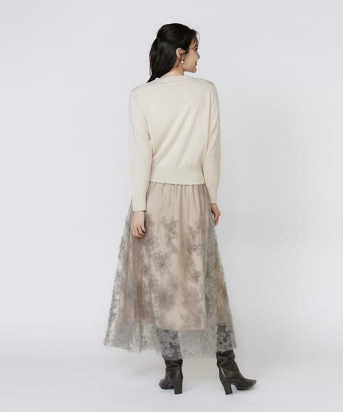 Maglie le cassetto / マーリエ ル カセット ロング・マキシ丈スカート | 手描き花刺繍チュールスカート | 詳細18