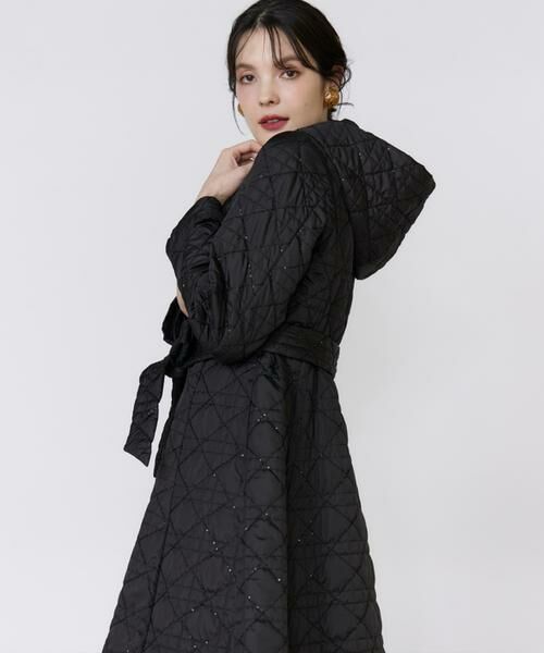 Maglie le cassetto / マーリエ ル カセット その他アウター | 《フランドル45周年限定コレクション》《大きいサイズ》幾何学キルティングフーディコート《M Maglie le cassetto》 | 詳細11