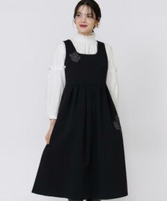 Maglie le cassetto / マーリエ ル カセット ミニ丈・ひざ丈ワンピース | 《フランドル45周年限定コレクション》フラワーモチーフワンピース《M Maglie le cassetto》