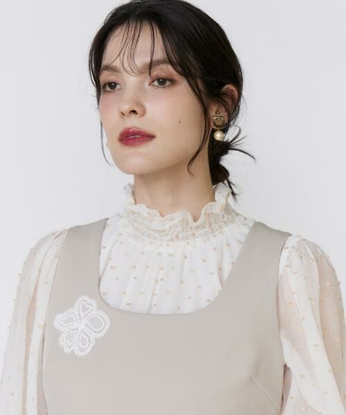 Maglie le cassetto / マーリエ ル カセット ミニ丈・ひざ丈ワンピース | 《フランドル45周年限定コレクション》フラワーモチーフワンピース《M Maglie le cassetto》 | 詳細15