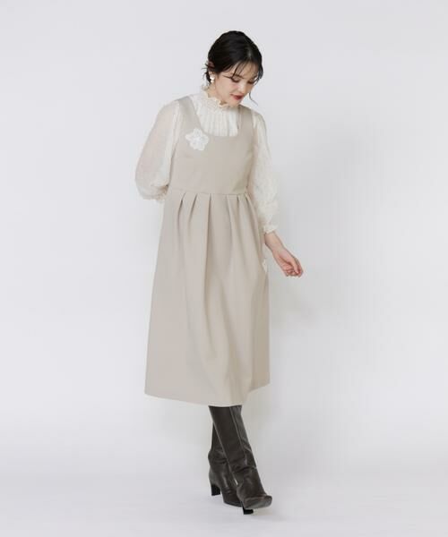 Maglie le cassetto / マーリエ ル カセット ミニ丈・ひざ丈ワンピース | 《フランドル45周年限定コレクション》フラワーモチーフワンピース《M Maglie le cassetto》 | 詳細2