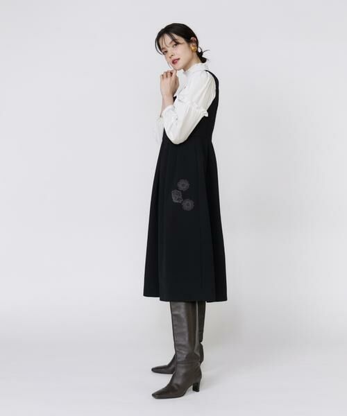 Maglie le cassetto / マーリエ ル カセット ミニ丈・ひざ丈ワンピース | 《フランドル45周年限定コレクション》フラワーモチーフワンピース《M Maglie le cassetto》 | 詳細8