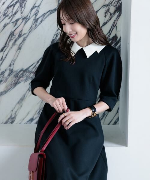 Maglie le cassetto / マーリエ ル カセット ミニ丈・ひざ丈ワンピース | 《M Maglie le cassetto×冨張愛》エレモード“美映え”ブラックダンボールワンピース | 詳細1