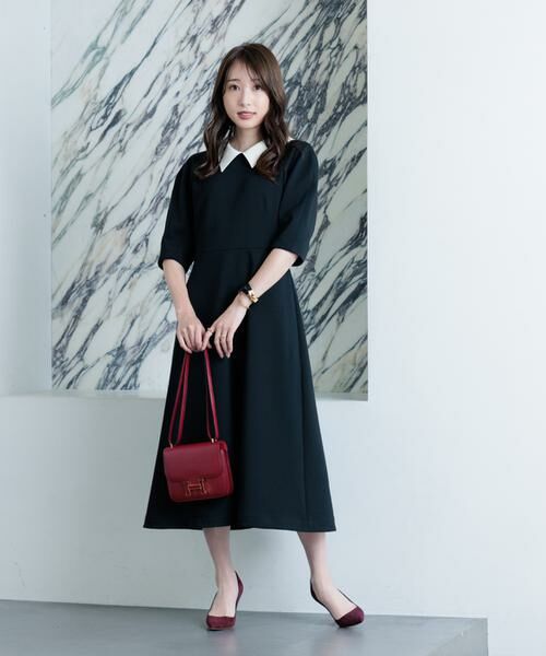 Maglie le cassetto / マーリエ ル カセット ミニ丈・ひざ丈ワンピース | 《M Maglie le cassetto×冨張愛》エレモード“美映え”ブラックダンボールワンピース | 詳細2