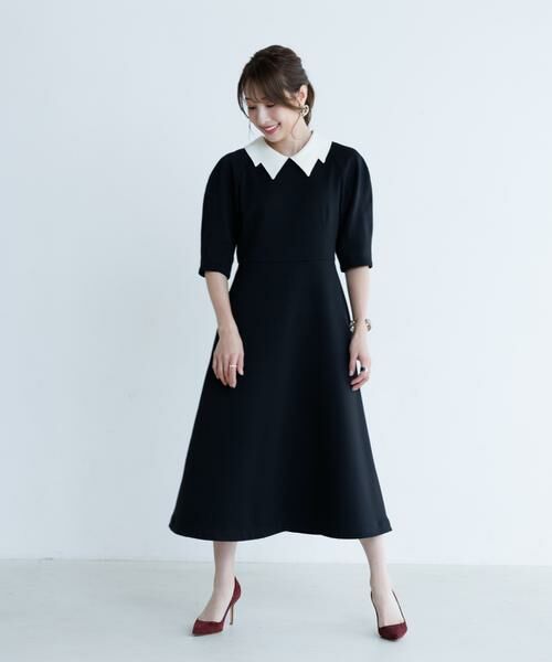 Maglie le cassetto / マーリエ ル カセット ミニ丈・ひざ丈ワンピース | 《M Maglie le cassetto×冨張愛》エレモード“美映え”ブラックダンボールワンピース | 詳細9