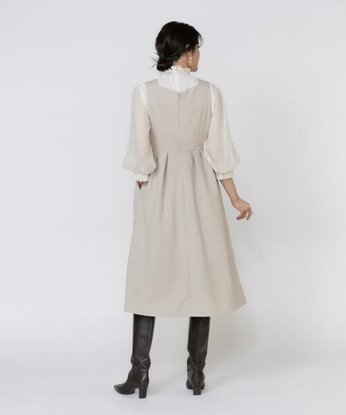 Maglie le cassetto / マーリエ ル カセット ミニ丈・ひざ丈ワンピース | 《大きいサイズ》《フランドル45周年限定コレクション》フラワーモチーフワンピース《M Maglie le cassetto》 | 詳細4