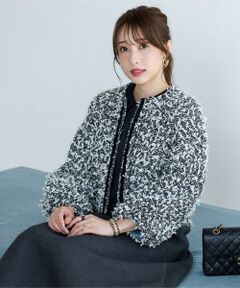 Maglie le cassetto / マーリエ ル カセット ブルゾン | 《M Maglie le cassetto×冨張愛》ツイードで魅せるこなれブルゾン