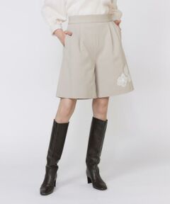 Maglie le cassetto / マーリエ ル カセット ショート・ハーフ・半端丈パンツ | 《フランドル45周年限定コレクション》フラワーモチーフキュロット《M Maglie le cassetto》