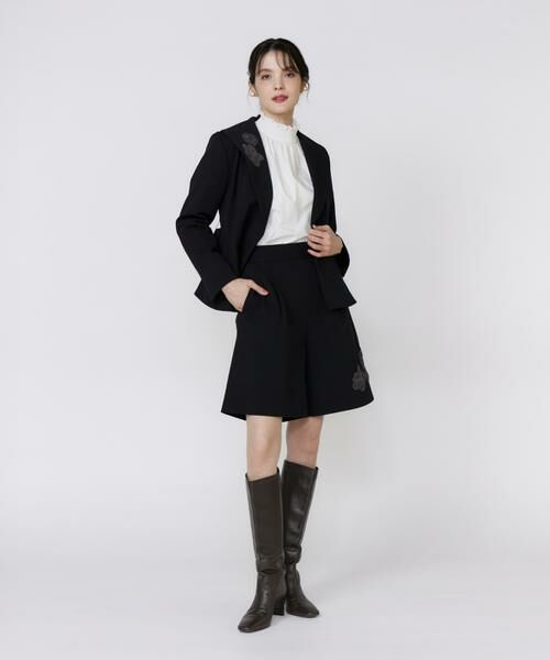 Maglie le cassetto / マーリエ ル カセット ショート・ハーフ・半端丈パンツ | 《フランドル45周年限定コレクション》フラワーモチーフキュロット《M Maglie le cassetto》 | 詳細10