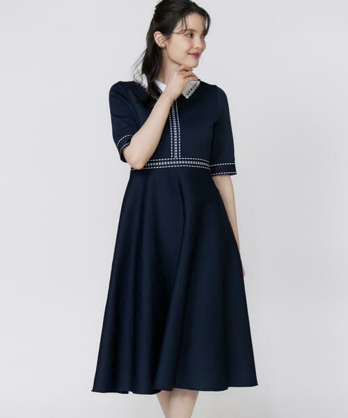 Maglie le cassetto / マーリエ ル カセット ミニ丈・ひざ丈ワンピース | 《M Maglie le cassetto》レース衿ニットワンピース | 詳細12